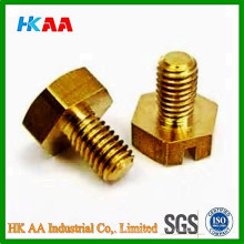 Custom Straight Nickel Plated Slotted Drives Brass Screw